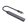 USB 3.0 4-pordiline liidesejaotur SAVIO AK-71 USB-C-hostiga, 5000 Mbit/s, 2-aastane garantii