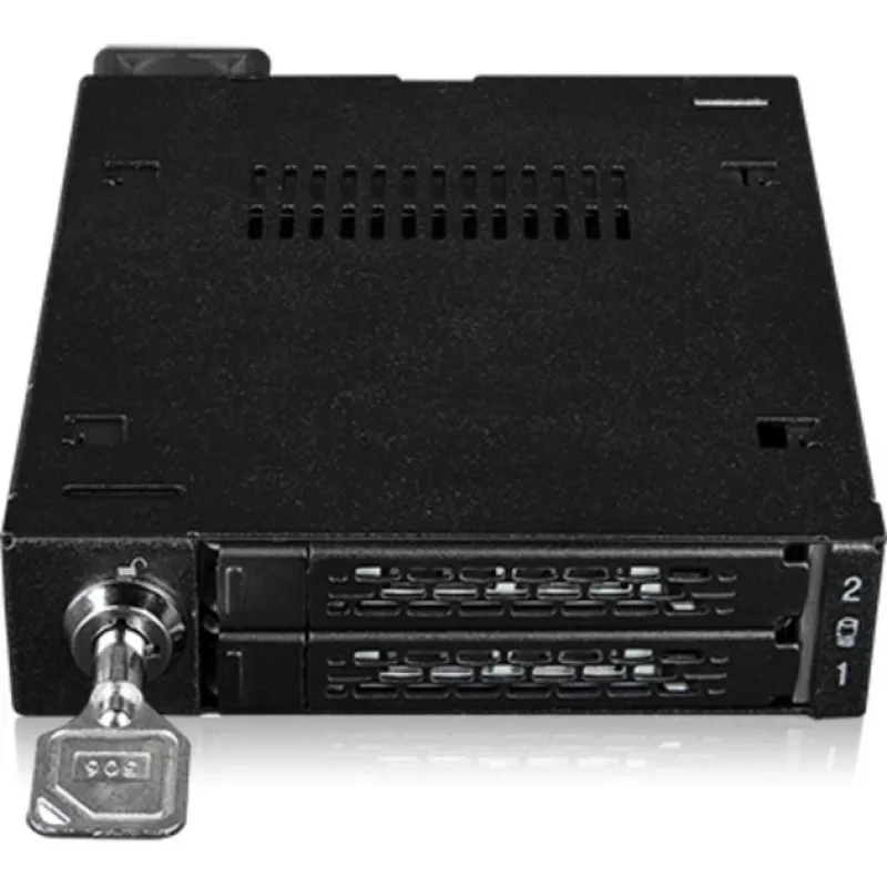 Kettasahtli adapterraam icy dock MB092VK-B 2 x 6,3 cm U.2 / U.3 NVMe SSD-le 3,5-tollisele pesale (must)