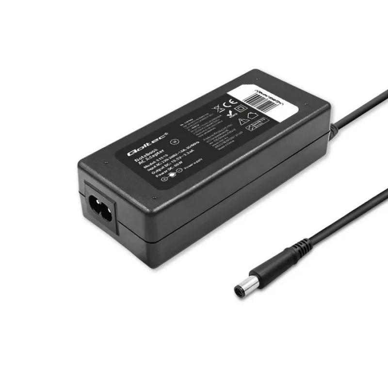 Qoltec 51519 (7.4x5.0mm + tihvt) 65W 3.34A 19.5V vahelduvvoolulaadija Dell sülearvutitele