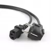 Gembird PC-186 toitekaabel must 1,8 m CEE7/4 C14 pistikuga