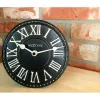 NeXtime klok 5187zw London Table, Ø16 cm, seinale, must/valge