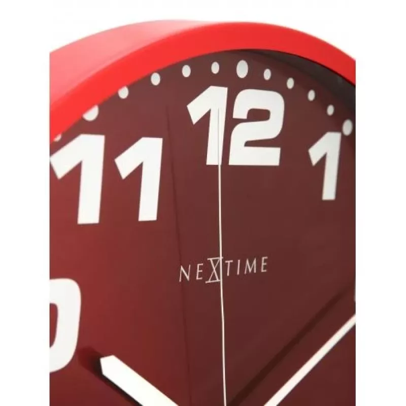 NeXtime kell 3053ro Dash Red, Ø35 cm, seinakell, punane/hõbedane