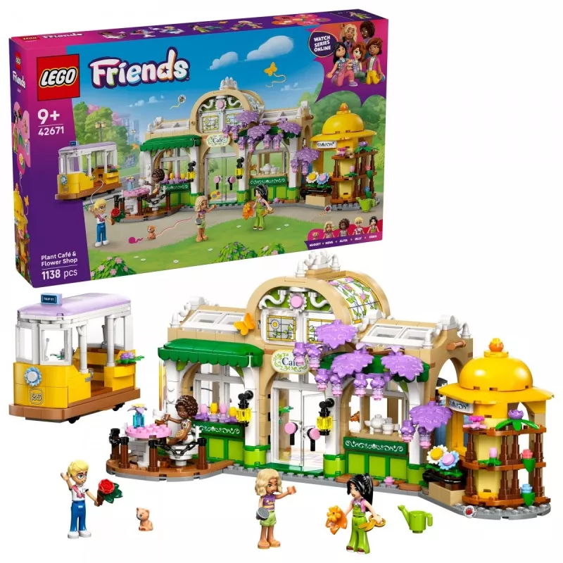 LEGO komplekt LEGO FRIENDS 42671 Taimede kohviku ja lillepoe mängukomplekt kohviku ja lillepoe funktsioonidega