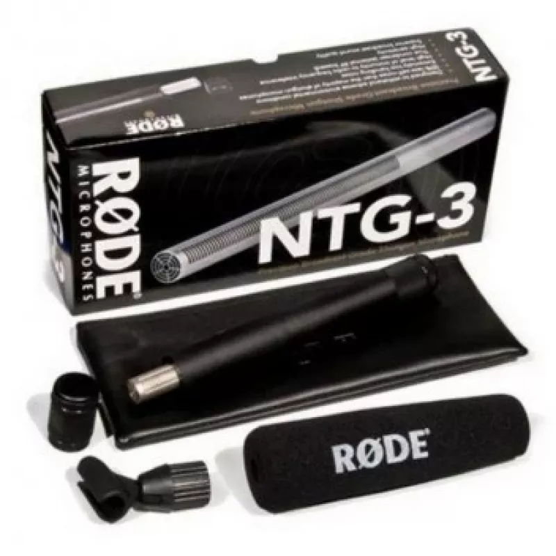 RØDE NTG-3B mikrofon Must Lavalava-/esinemikrofon