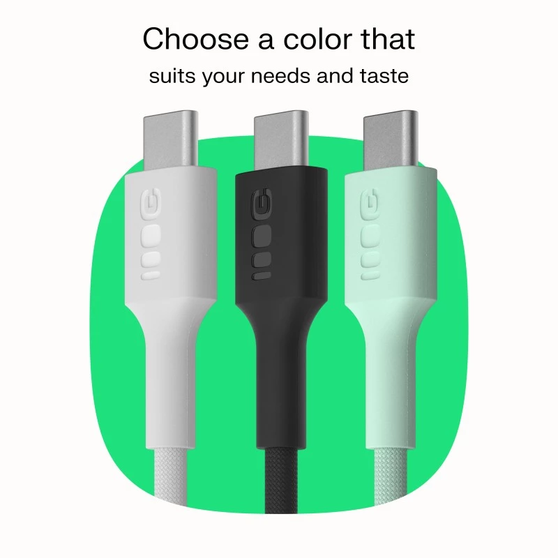 Kaabel USB-C-USB-C PowerStream 100W punutud 1,2m valge