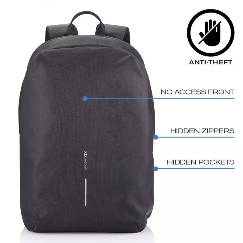 Vaba aja seljakott XDDESIGN Bobby Soft 15,6-tollise sülearvuti sektsiooniga, 16 L, PET, must