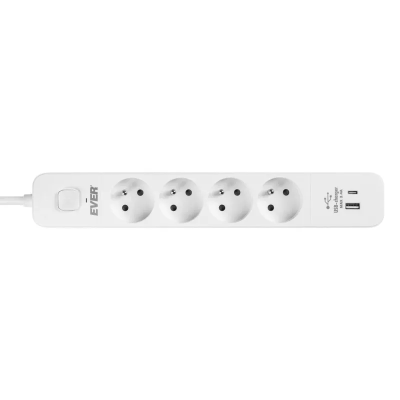 Liigpingekaitse pesa PROTECT 4PL 1A1C USB T/LZ12-PRO015/1000