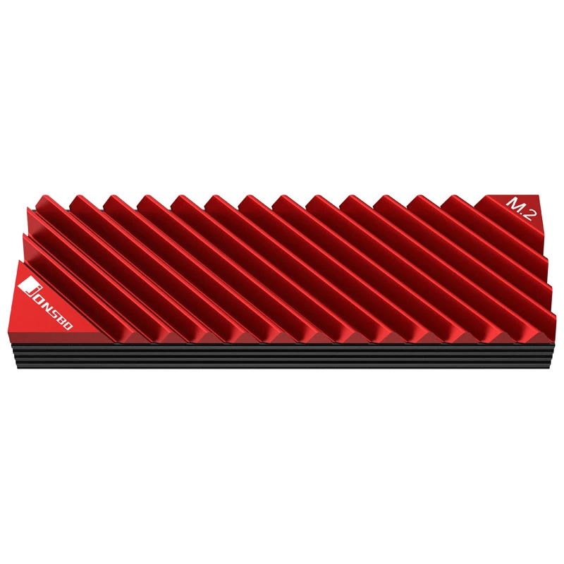 Jahutusradiaator Jonsbo M.2-3 RED Must Punane 24,4mm 73mm 9,6mm