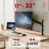 Monitorikinnitus MACLEAN MC-135 gaasvedruga 17-tollistele kuni 32-tollistele ekraanidele, kandevõime 2–10 kg, must