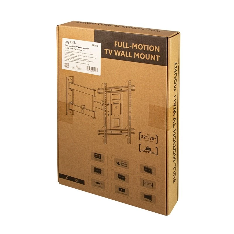 TV-kinnitus LogiLink BP0112 177,8 cm (70 tolli) Must