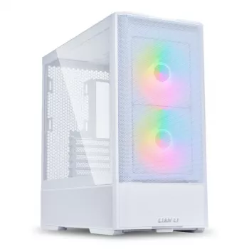 MidiTower arvutikorpus Lian Li LANCOOL 207 — valge, läbipaistev paneel, toetab ATX/MicroATX/MiniITX, ilma toiteplokita