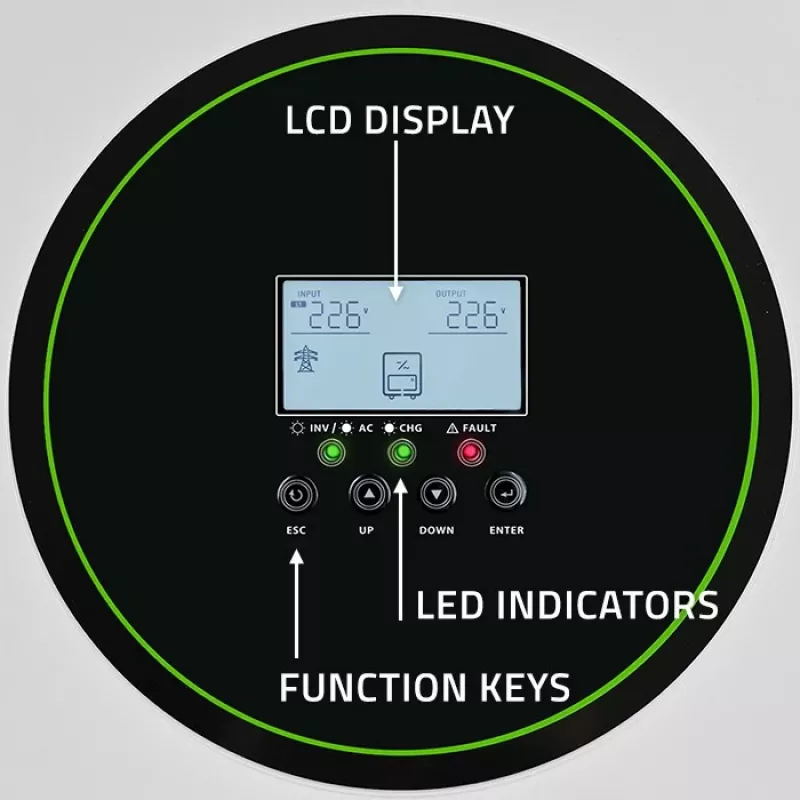 Qoltec hübriidpäikeseinverter Off-Grid 11000W