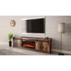 TV-kapp Cama Meble GRANERO koos kaminakapiga, 2000×567×350 mm, puitlaastplaat/MDF, 2 lükandust, matt vana puit
