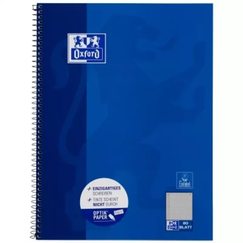 Oxford College Notebook A4+ 220 x 295 mm 80 Bl. squared with margin L