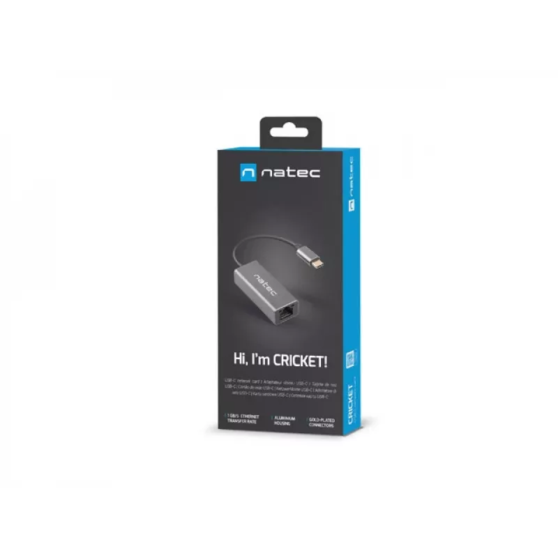 NATEC Cricket USB 3.2 Gen 1 USB-C hall Ethernet Hub 1000 Mbit/s