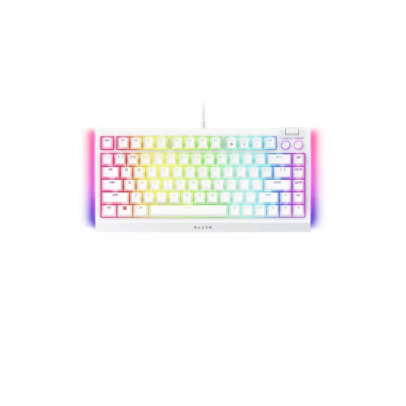 Mehaaniline mänguriklaviatuur Razer MustWidow V4 75% USB QWERTY USA inglise valge