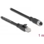 Võrgukaabel DeLOCK 80589 M12 - RJ-45 Cat5e 1 m Must