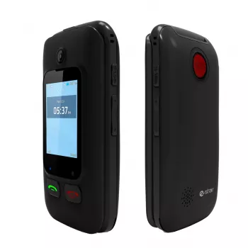 eSTAR Digni Flip 6,1 cm (2.4) 102 g must, punane eakate telefon