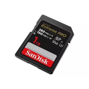 SanDisk Extreme Pro - Flash-mälukaart - 1TB - Videoklass V60 / UHS-II U3 / Class10 - SDXC UHS-II (SDSDXEP-1T00-GN4IN)