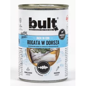 Märg koeratoit BULT Rich in cod 800 g kott — täisväärtuslik täiskasvanud koerte märgtoit, 800 g