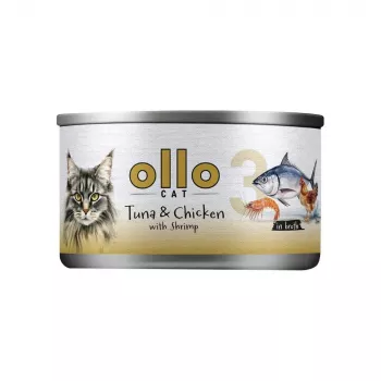 Ollo tuunikala ja kana krevettidega puljongis Nr 3 70g