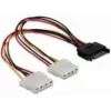 SATA 15pin to 2x 4pin Molex female 20cm DeLOCK 65159