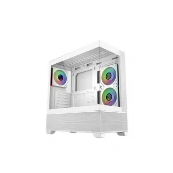 Cooler Master E690-WHNN-S00 Elite 690 WOOD White, 270° täisvaatega karastatud klaas, õmblusteta faas