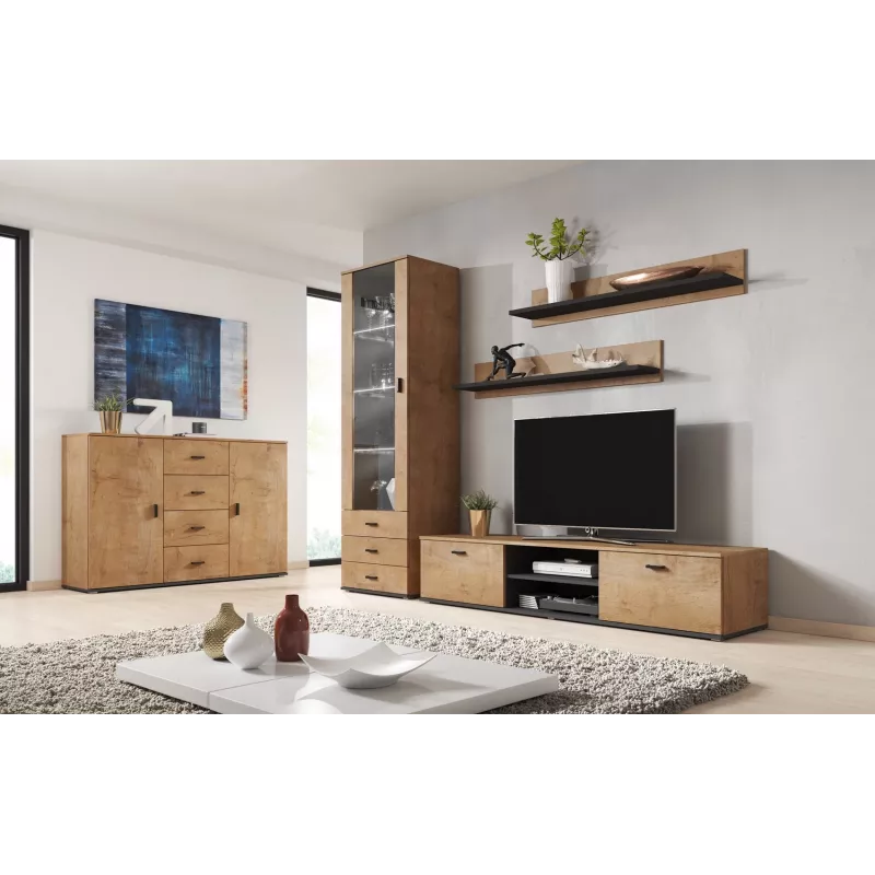 Cama living room sideboard UNI lefkas oak/Must