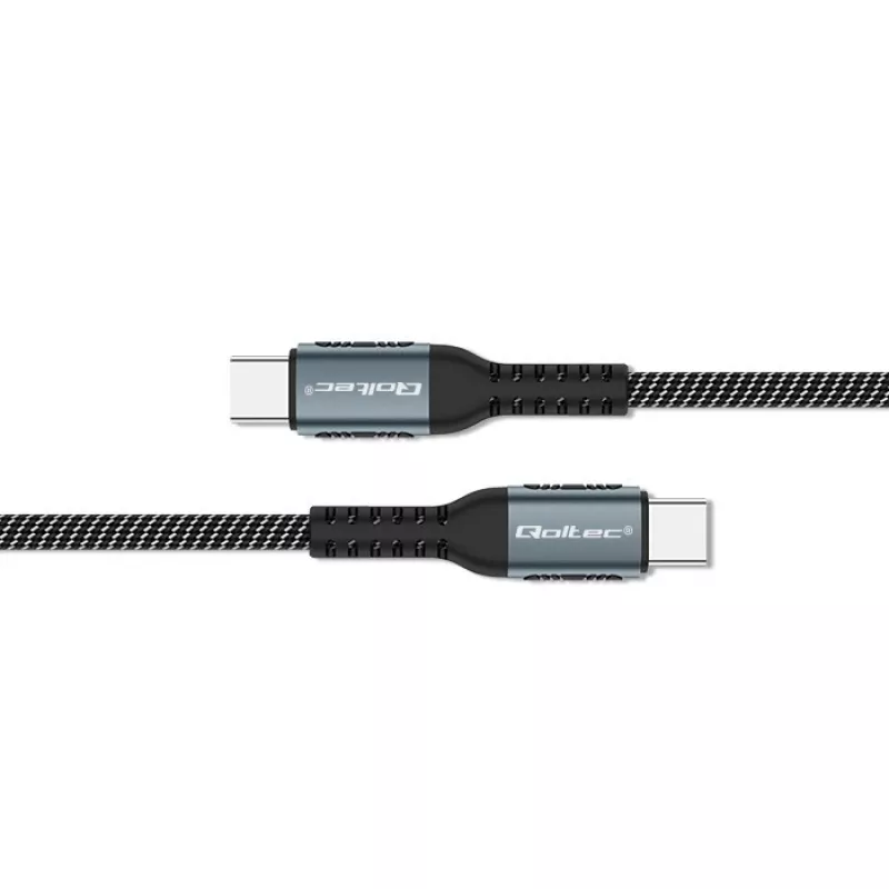 Qoltec kaabel USB 2.0 Type C USB 2.0 Type C 100W QC 3.0 PD 1m must