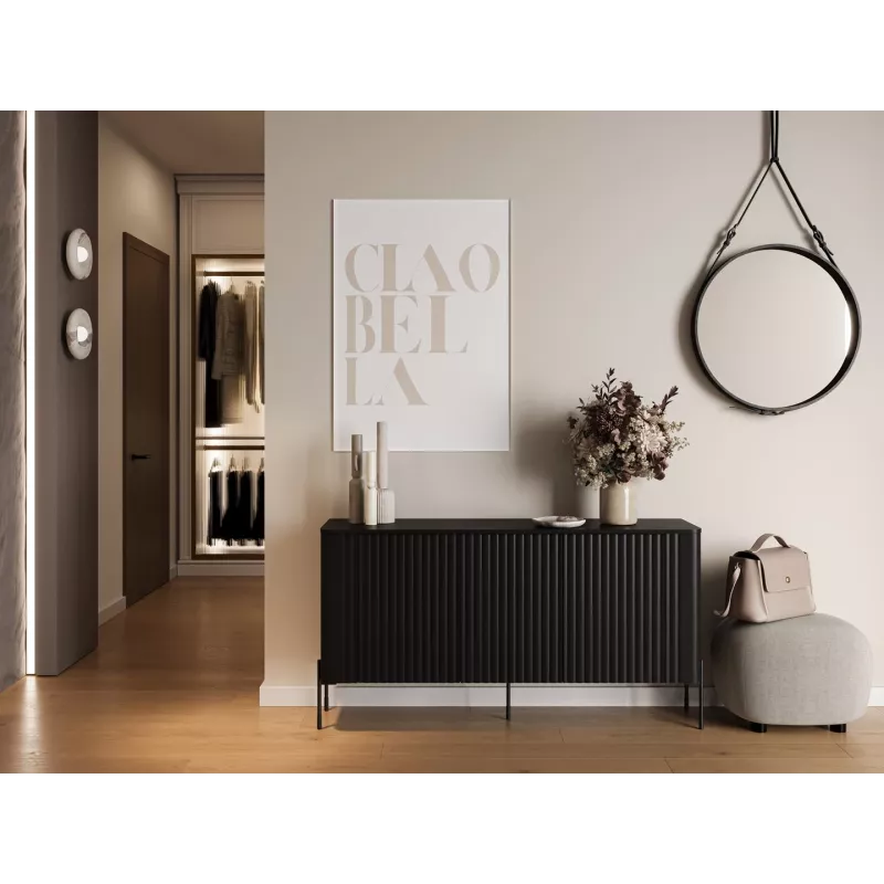Cama VERA kummut 150x40x80 must matt