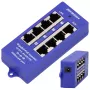 PoE-injektor Extralink Gigabit 4-pordiline, 4x 1000 Mb/s RJ45, 48 V, sinine/must