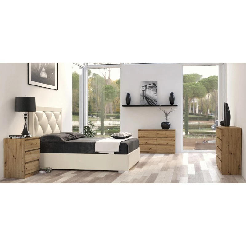 Top e shop M6 120 ARTISAN kummutipealne, tammeviimistlus, 6 sahtlit, 1200×300×770 mm