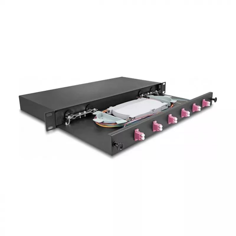 Kiudoptiline jätkukarp DeLOCK 66999 Must Metall 482x220x44mm