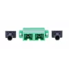 Extralink SC/APC Duplex Adapter, Single-mode, roheline