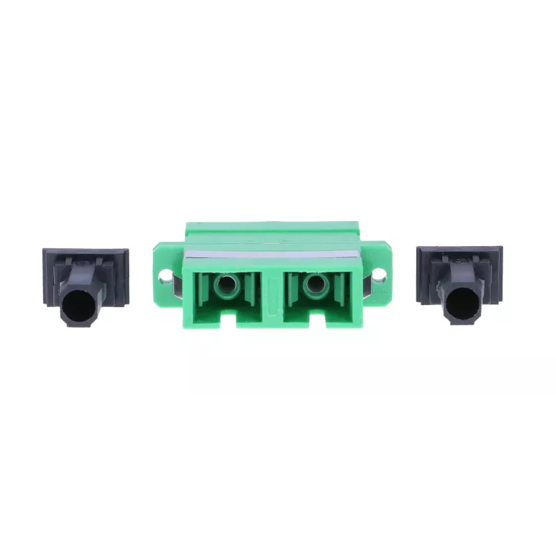 Extralink SC/APC Duplex Adapter, Single-mode, roheline