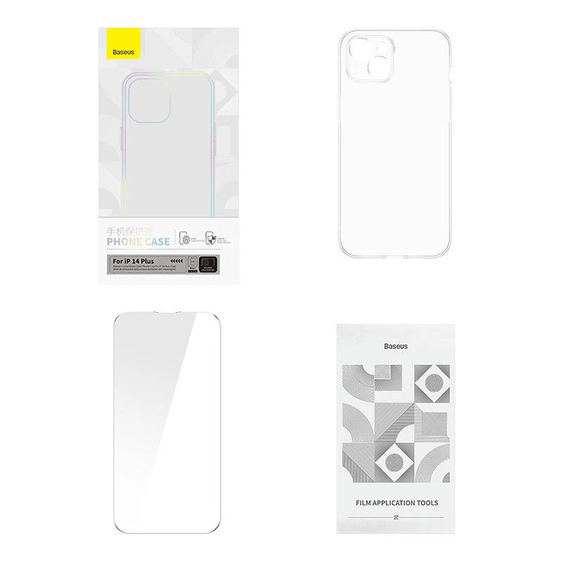 Baseus Crystal Series Magnetiline ümbris iPhone 14 Plus + karastatud klaas