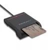 ID-kaardi lugeja QOLTEC Smart chip ID-kaardi skanner — USB, must, 84,5×65×16 mm, 63 g