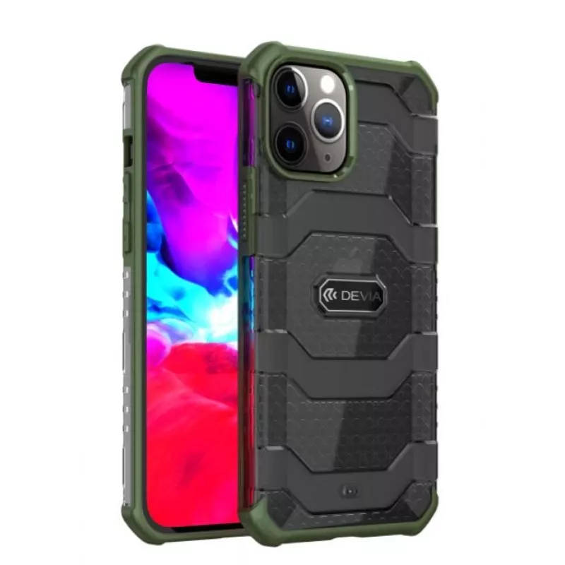 Kaitsev löögikindel ümbris Devia Vanguard iPhone 12 Pro Maxile, roheline