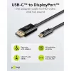 Goobay USB-C–DisplayPorti kaabel – kullatud pistikud, Ultra HD resolutsioon kuni 4k @ 60 Hz, C-tüüpi Thunderbolt 3/4 DP-adapteriga ühildatav