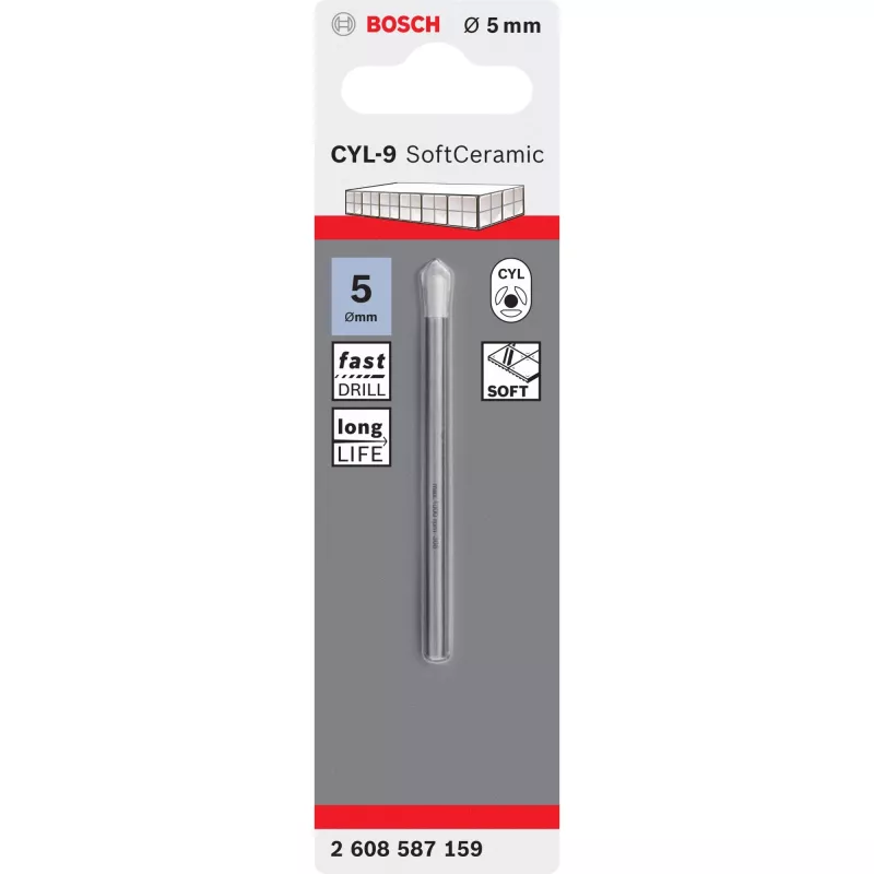 Puuritera Bosch CYL-9, 5 mm läbimõõt, 70 mm pikkus, ühekaupa