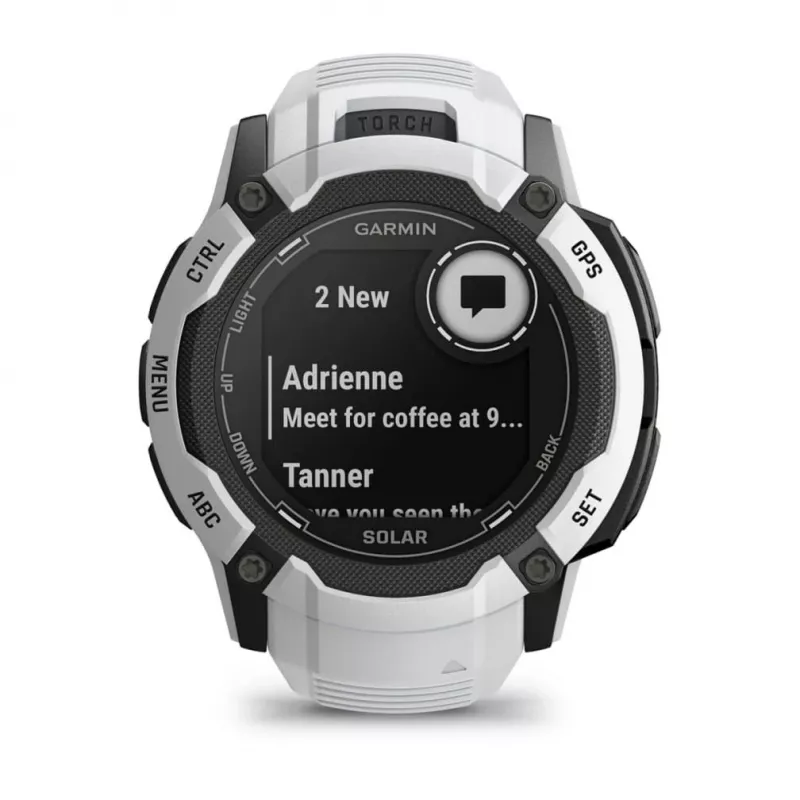Garmin Instinct 2X Solar 2.79 cm (1.1) MIP 50 mm digitaalne 176 x 176 pikslit puuteekraan valge GPS (satelliit)