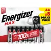 Energizer Batteries Alkaline Max AA LR6, 8 tk, keskkonnasõbralik pakend