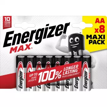 Energizer Batteries Alkaline Max AA LR6, 8 tk, keskkonnasõbralik pakend