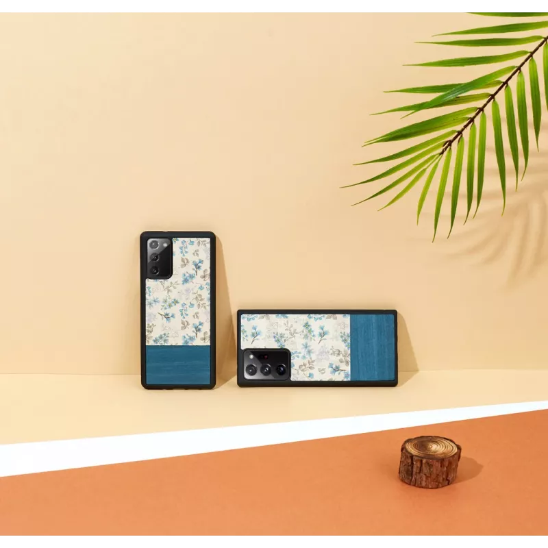 Telefonikate Man and Wood Galaxy Note 20 — sinine lill mustal