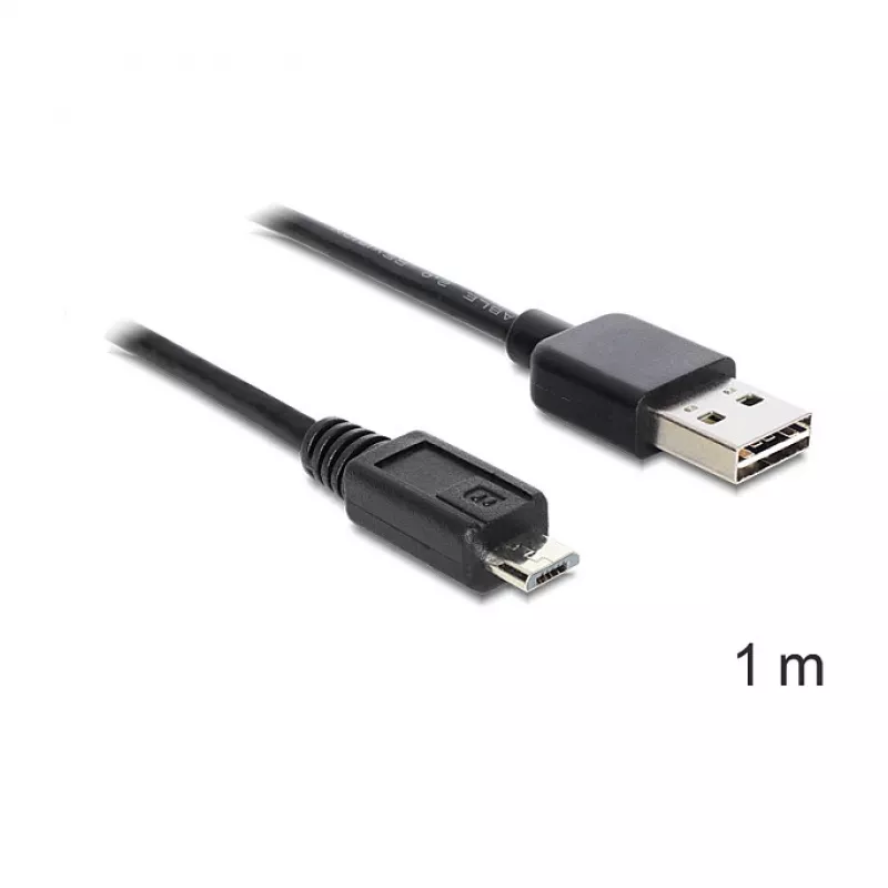 USB-kaabel DeLOCK EASY-USB 2.0-A USB 2.0 micro-B 1m