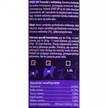 Koerte treeningpreemiad MACED Sport Up! Beef 300 g — veisemaitselised treeningpreemiad täiskasvanud koertele