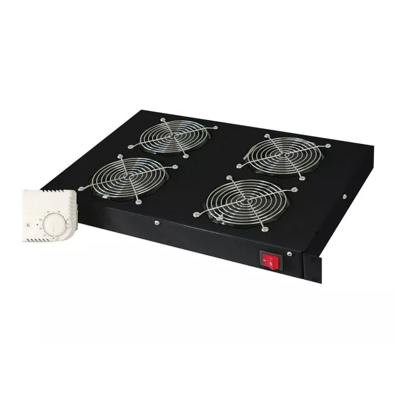 Ventilatsiooniga tühjapaneel Digitus DN-19 FAN-4-HO-SW