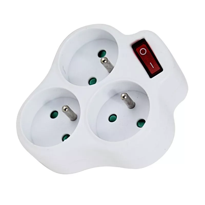 Esperanza ELK304W elektrijaotur, 3 pesa lülitiga, valge