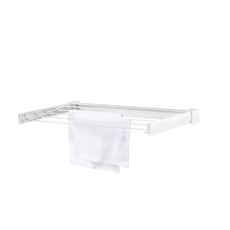 Seinale kinnitatav riiul Leifheit Telegant 30 Protect Valge, laius 720 mm, sügavus 370 mm, 3 m nöör