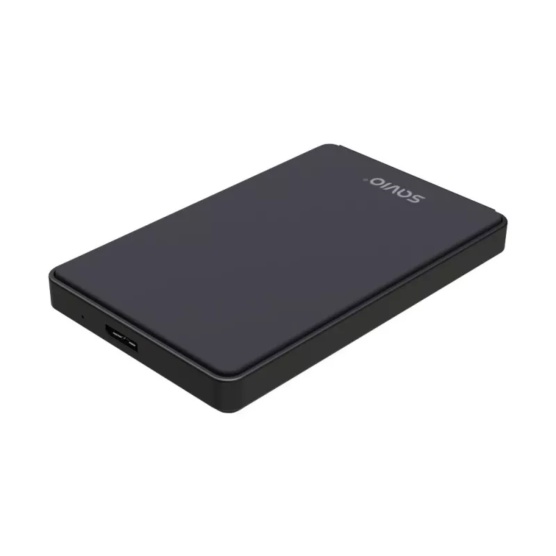 HDD/SSD korpus SAVIO AK-65 Must 2,5-tolline SATA USB 3.0 5 Gbit/s Mikro-USB